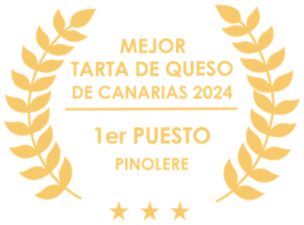 Sello: 1er puesto, Mejor Tarta de Queso de Canarias 2024, Pinolere
